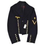 A Third Reich Naval mess dress "monkey jacket", with embroidered breast eagle and line officer's