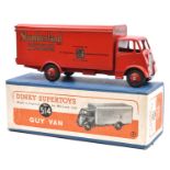 A Dinky Supertoys Guy Van, Slumberland (514). In red Slumberland livery. In blue box with red and