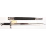 A P1887 Mk 4 Martini Henry sword bayonet, stamps at forte including '91, converted from Mk 1, in