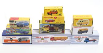 10 Atlas Dinky Toys. Foden Diesel 8-Wheel Wagon (901). Guy Flat Truck (512), Guy Van '