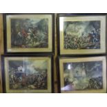 A series of 8 colour prints of Napoleonic War battles and scenes, Cuidad Rodrigo, Pyrenees,