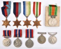 WWII medals: 1939-45 star (2), Atlantic star, Italy star, Defence medals (2), War medals (4). New
