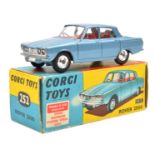 Corgi Toys Rover 2000 (252). In light metallic blue with red interior, spun wheels with black rubber