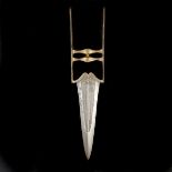 An Indian dagger katar. 19th century, blade 18cms with raised central rib and thickened point,