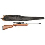 A .22" BSA Mercury break action air rifle, number Z8989 (circa 1971-72), with black lacquered