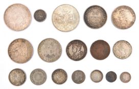 U.S.A. Dollars (4): 1921 GVF, 1971, 1972, 1978; ½ dollars (2) 1967; 70 other US coins, Quarter