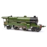 A Hornby O gauge 3-rail (6v) No.3 LNER 4-4-2 tender locomotive. In lined green livery, Flying