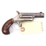 A .41" RF Colt No 3 derringer, number 14505, with plated bronze frame stamped 41 Cal, and