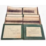 An interesting set of five hard cover booklets containing long fold out panoramic reconnaissance