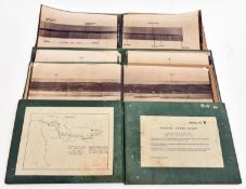 An interesting set of five hard cover booklets containing long fold out panoramic reconnaissance