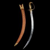 A fine Indian sword tulwar from Rajasthan. Made for a child, late 19th century, curved slender SE