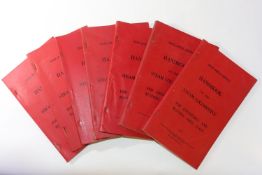 14 volumes of the 'Handbook on the Steam Locomotive, 1956' published for the South African Railways.