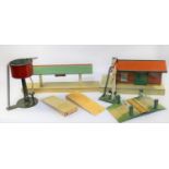 5 Hornby O Gauge Accessories. Water Tank, large Hornby Series example in red and gloss olives green.