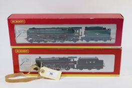 2 Hornby Railways tender locomotives. A BR Britannia class 4-6-2, Clive of India. RN70040 (R2180),