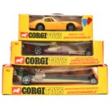 3 Corgi Toys Whizzwheels. A Santa Pod Raceway's Commuter Dragster (161). A Quartermaster Dragster (