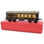 Hornby 'O' gauge. A No.2 Special Pullman Coach. 'Verona'. In brown and cream livery. VGC, minor