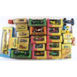 22 Matchbox vehicles. Including 3x Matchbox Series; 23d, Trailer Caravan in pink. 39b, Pontiac