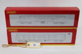 2 Hornby Railways diesel railcars. A GWR example, RN29 (R2524) in chocolate and cream. Plus a BR