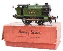 Hornby O Gauge clockwork Type No.1 0-4-0 Tank Locomotive. In LNER lined green and black livery, RN