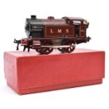 Hornby O Gauge clockwork Type 101 0-4-0 Tank Locomotive. In LMS lined maroon livery, RN 2115. Boxed.