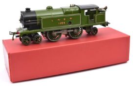 Hornby O Gauge clockwork No.2 Special 4-4-2 Tank Locomotive. In LNER lined gloss green livery, RN