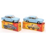 2 Dinky Toys. Ford Consul Corsair (130). Example in light blue with off white interior. Plus a