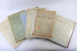 A quantity of railway luggage labels and other railway related paperwork. Including; Southern