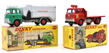 2 Dinky Toys. Bedford TK Coal Lorry (425). In red with red plastic wheels, Hall & Co decals with
