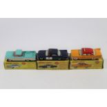 3 Dinky Toys North American Cars. R.C.M.P. Patrol Car (264) Ford Fairlane in dark blue with white