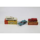 3 Dinky Toys North American Cars. Canadian Fire Chief's Car (257) in bright red, example with spun