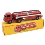 French Dinky Toys Tracteur Panhard Avec Semi-Remorque Citerne (32C). In deep red ESSO livery, with