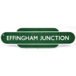A BR Southern Region enamel totem, Effingham Junction. On the Guildford to Surbiton line. GC-VGC,