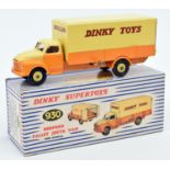 Dinky Supertoys Bedford Pallet Jekta Van (930). In orange and yellow 'Dinky Toys' livery, complete
