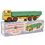 A Dinky Supertoys Leyland Octopus Wagon. 934. Yellow cab and chassis, green body and red wheels.