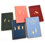 5 early editions by A.A. Milne. The House at Pooh Corner (First Edition 1928). The Christopher Robin