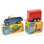 2 Corgi Toys. Land Rover (109' WB) (406). An example in metallic blue with cream roof and smooth