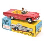 Corgi Toys Ford Thunderbird -Open Sports (215S). In bright red with yellow/silver interior. Complete