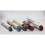 5 Dutch, some modern Produced Tekno Trucks. 2x Scania 141- 3 axle trucks - a refer truck with