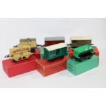 6 Hornby O Gauge Freight Wagons. Petrol Tank Wagon BP Shell MOTOR SPIRIT BP cream example. Goods