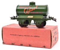 A scarce Hornby O Gauge Oil Tank Wagon. Example in dark green 'Wakefield CASTROL Motor Oil'