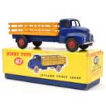 Dinky Toys Leyland Comet Lorry. (417). An example with violet blue cab and chassis, with yellow rear