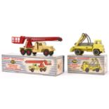 2 Dinky Supertoys. A Commercial Servicing Platform Vehicle (977). In cream with red boom, bucket and