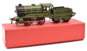Hornby O Gauge clockwork Type No.1 0-4-0 Tender Locomotive. In LNER lined green and black livery, RN