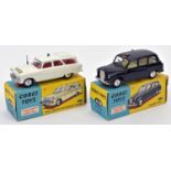 2 Corgi Toys. Ford Zephyr Motorway Patrol (419). In white with red interior, fist type with small