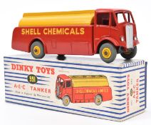 A Dinky Toys A.E.C Tanker. 991. In the red and yellow livery of 'Shell Chemicals'. With yellow