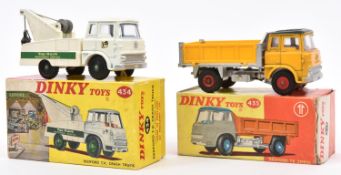 2 Dinky Toys. Bedford TK crash Truck (434). Example in white and green Top Rank Motorway Service