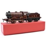 Hornby O Gauge clockwork Type No.1 0-4-0 Tender Locomotive. In LMS lined maroon and black livery, RN