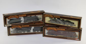 4 Mainline Railways OO gauge locomotives. A BR Class 4MT 4-6-0 loco, 75006, in lined black livery. A