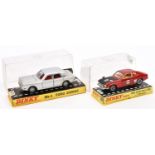 2 Dinky Toys. Mk 4 Ford Zodiac 164. Metallic silver body with red interior. Plus a Ford Capri