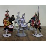 168 Stadden painted war game figures, 1¼", mostly 18th century and 7 mounted figures, also 27